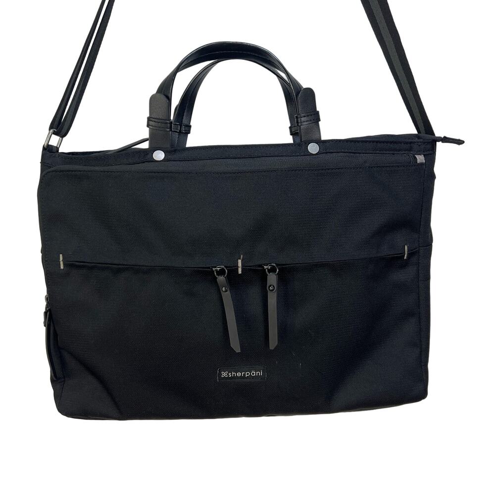 Sherpani Laptop Travel Crossbody Bag Unisex Black Lightweight